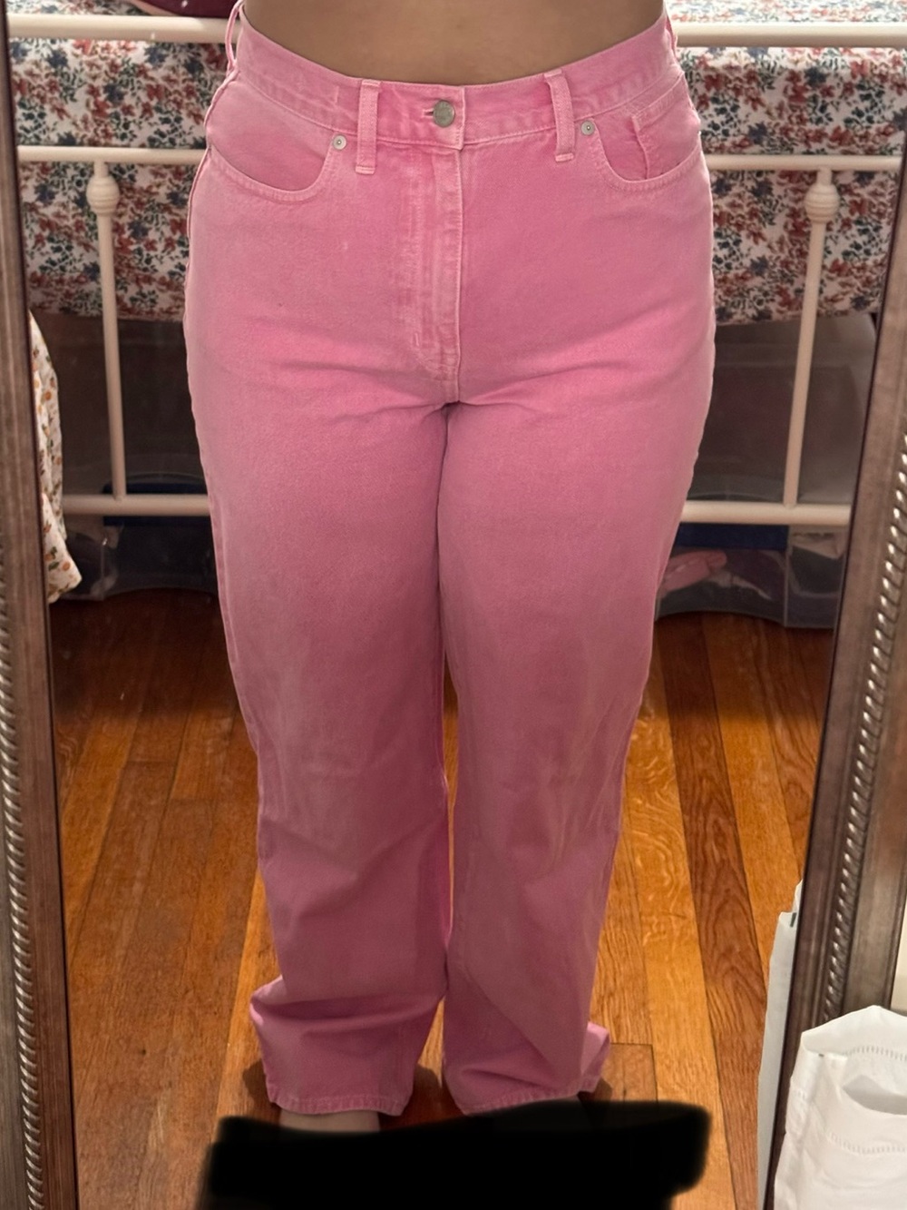 Madewell Baggy Straight Pink Jeans